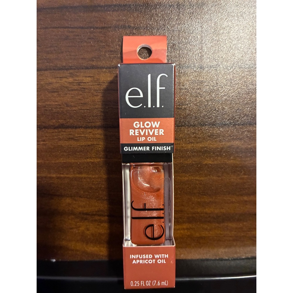 ELF Glow Reviver Lip Oil Glimmer Finish Super-Neutral 0.25 fl oz 7.6 mL New